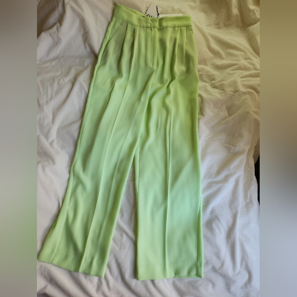 Zara trousers  Light Green BNWT. Trousers/PANTS ONLY - Picture 3 of 15